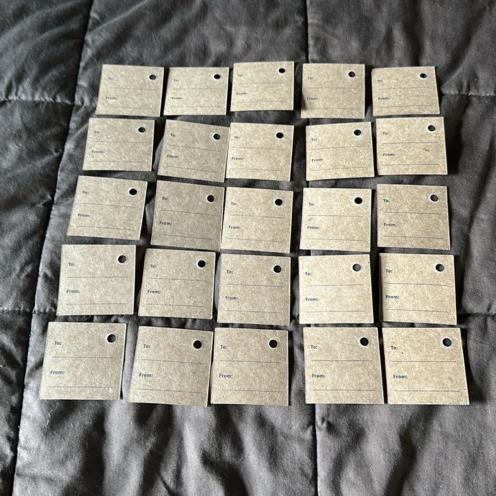 Bath & Body Works Small Cardboard Gingham Gift Tags
